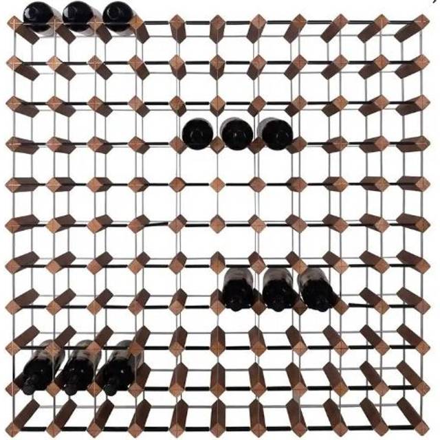 Billede af mensolas MS110D Dark Stained Pine Vinreol 99x99cm