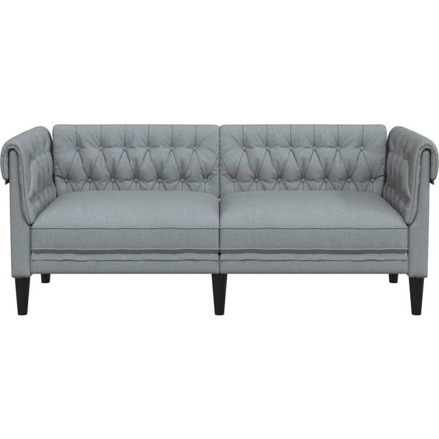 Billede af vidaXL Chesterfield Light Grey Sofa 182.5cm 2 personers
