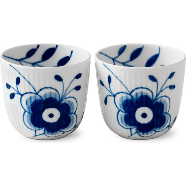 Billede af Royal Copenhagen Fluted Mega Fyrfadsstage 6cm 2stk
