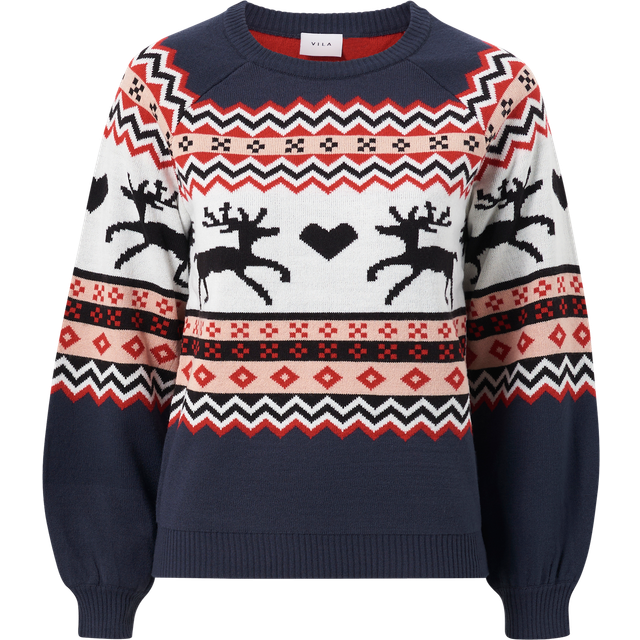 Billede af Vila Christmas Knit Sweater - Navy Blazer