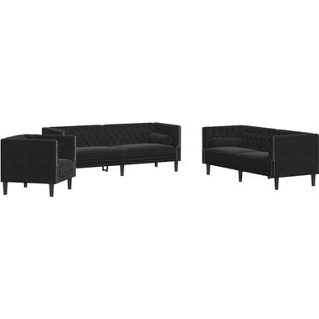 Billede af 3209286 Black Sofa 194cm 3stk 3 personers, 1 pers., 2 personers
