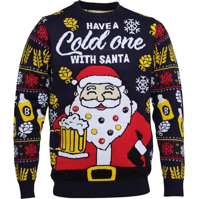 Billede af Jule Sweaters Have a Cold One with Santa Sweater - Blue