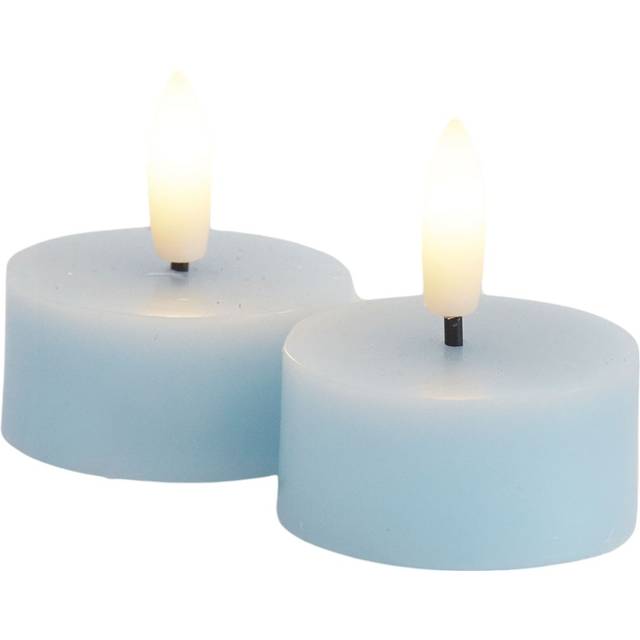 Billede af Sirius Sille Fyrfadslys 2 Stk Ø4,5 H2,2 cm Blue Skye LED-lys