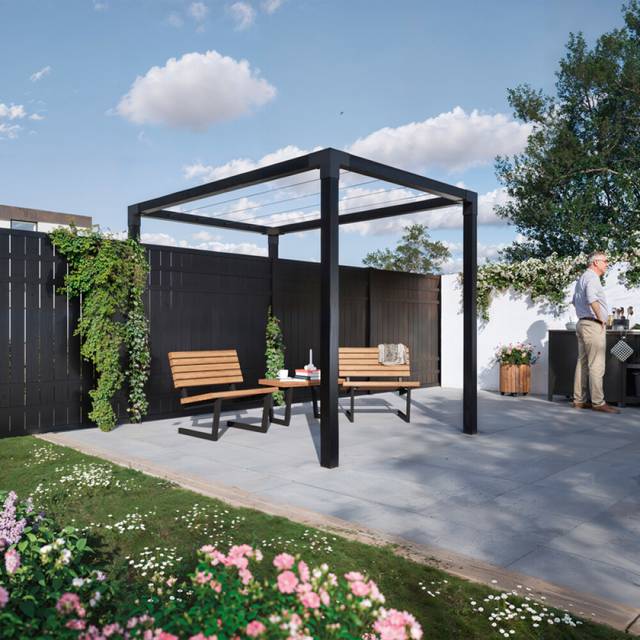 Billede af Plus Daylife Pergola Model 6 Sort 198 x 268 x 208 cm