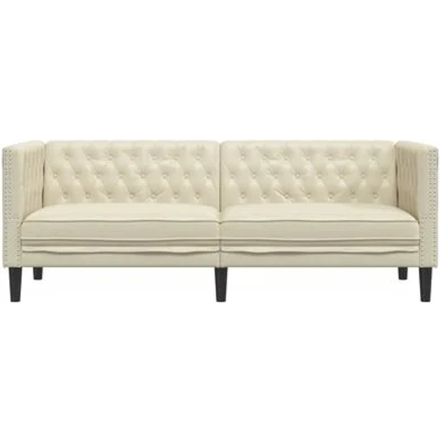 Billede af vidaXL 372667 Cream Sofa 194cm 3 personers