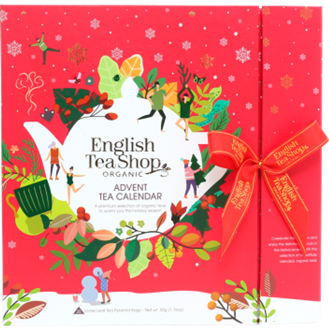 Billede af English Tea Shop Book Style Red Advent Calendar